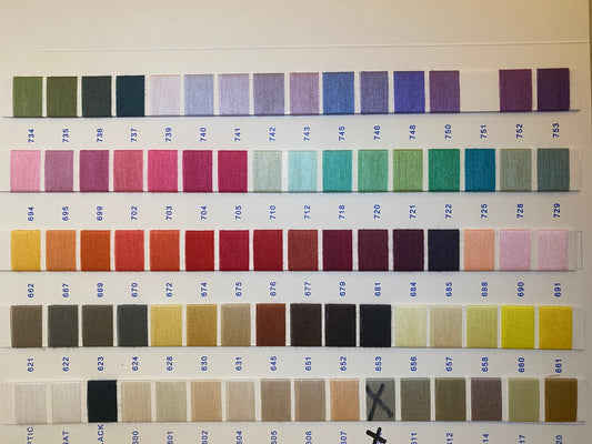 10x 5000yard Cones, Sewing Thread, Polyester, Overlocking 120s SPUN, 127 colours