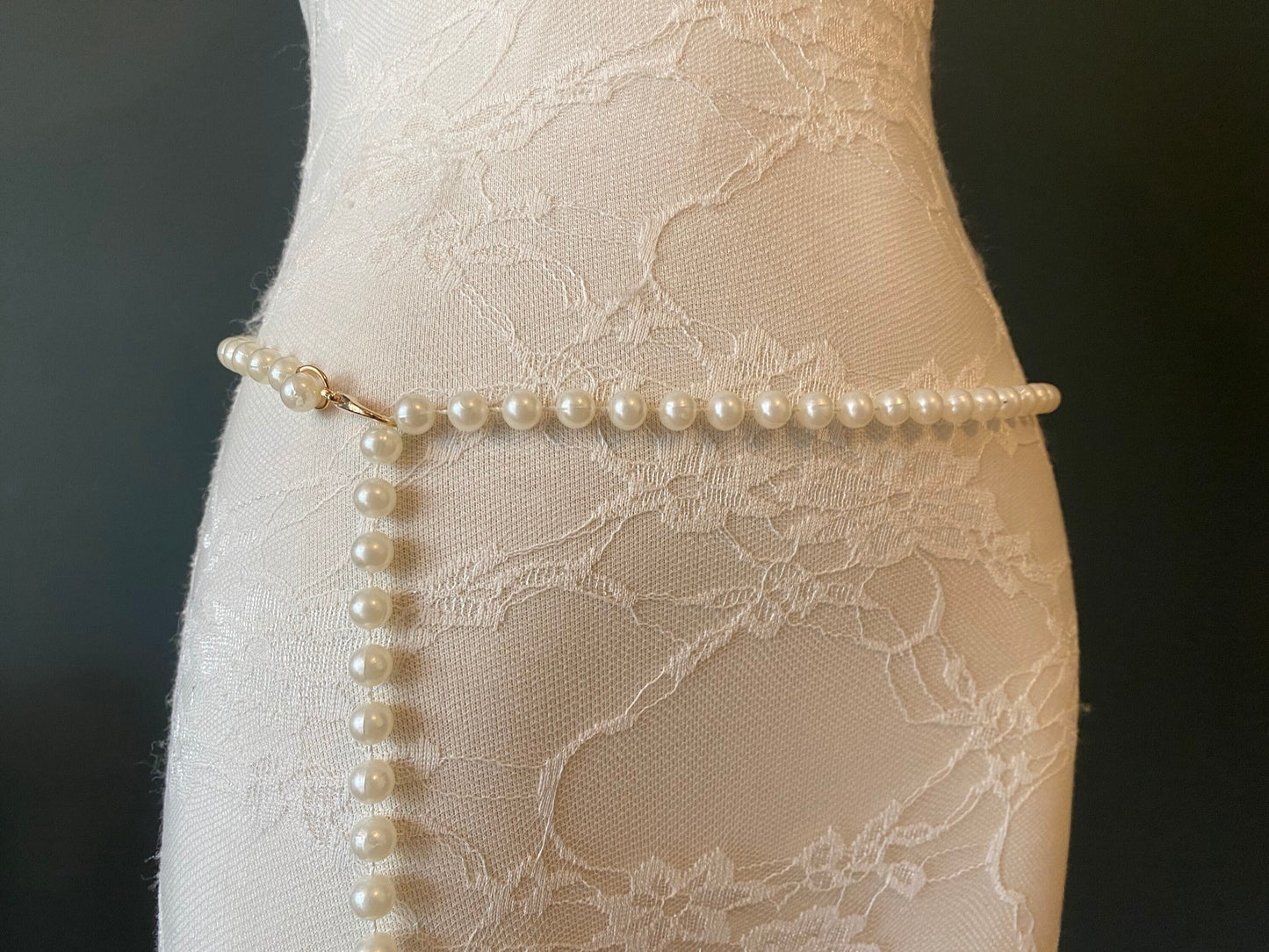 Pearl Belt, Full Length Pearl Belt, UK sizes 18”-50” Cream Pearl Belt, Swimwear, Dresses, Top, Accessory, Fashion, FAN Design