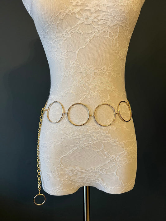 X-Long Belt, Gold Ring Belt, Fashion Belt, Plus Sizes, Ring Belts, High Quality Italian Belt, 2” Rings, Chain Belts, UK Size 4-32