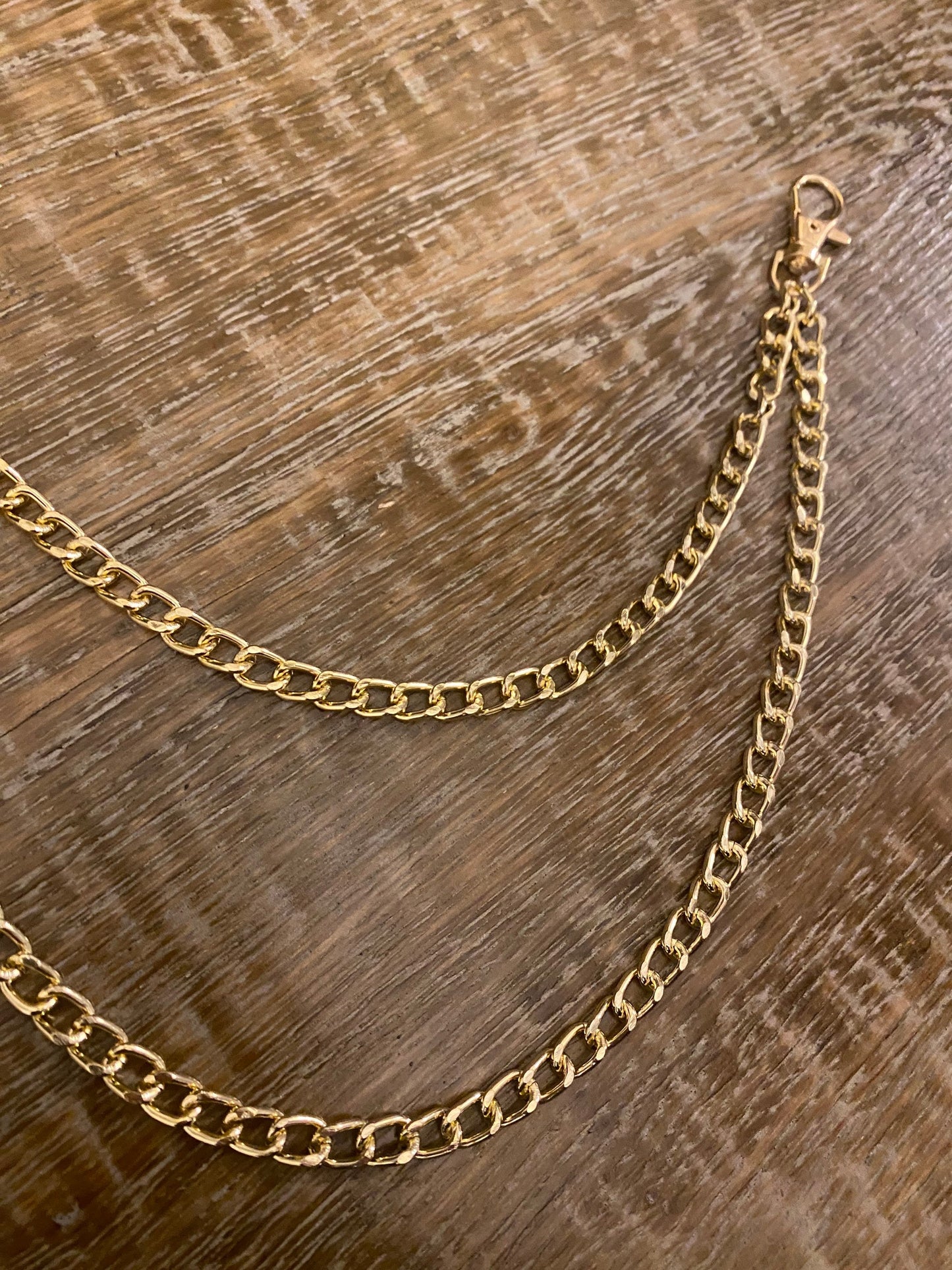 Layered Jeans Chains, Street Fashion, Hip Hop, 2 size selection, Silver, 2 Layers, Gold, Silver