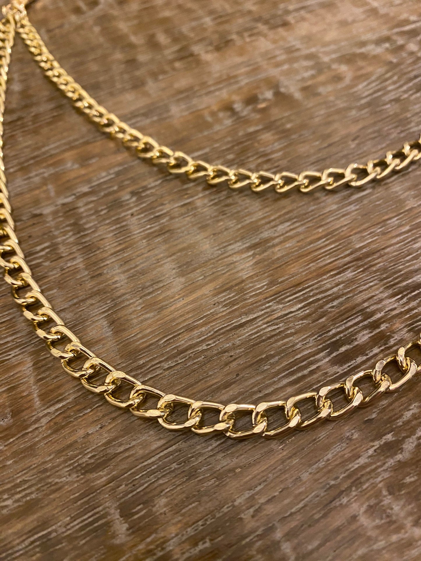 Layered Jeans Chains, Street Fashion, Hip Hop, 2 size selection, Silver, 2 Layers, Gold, Silver