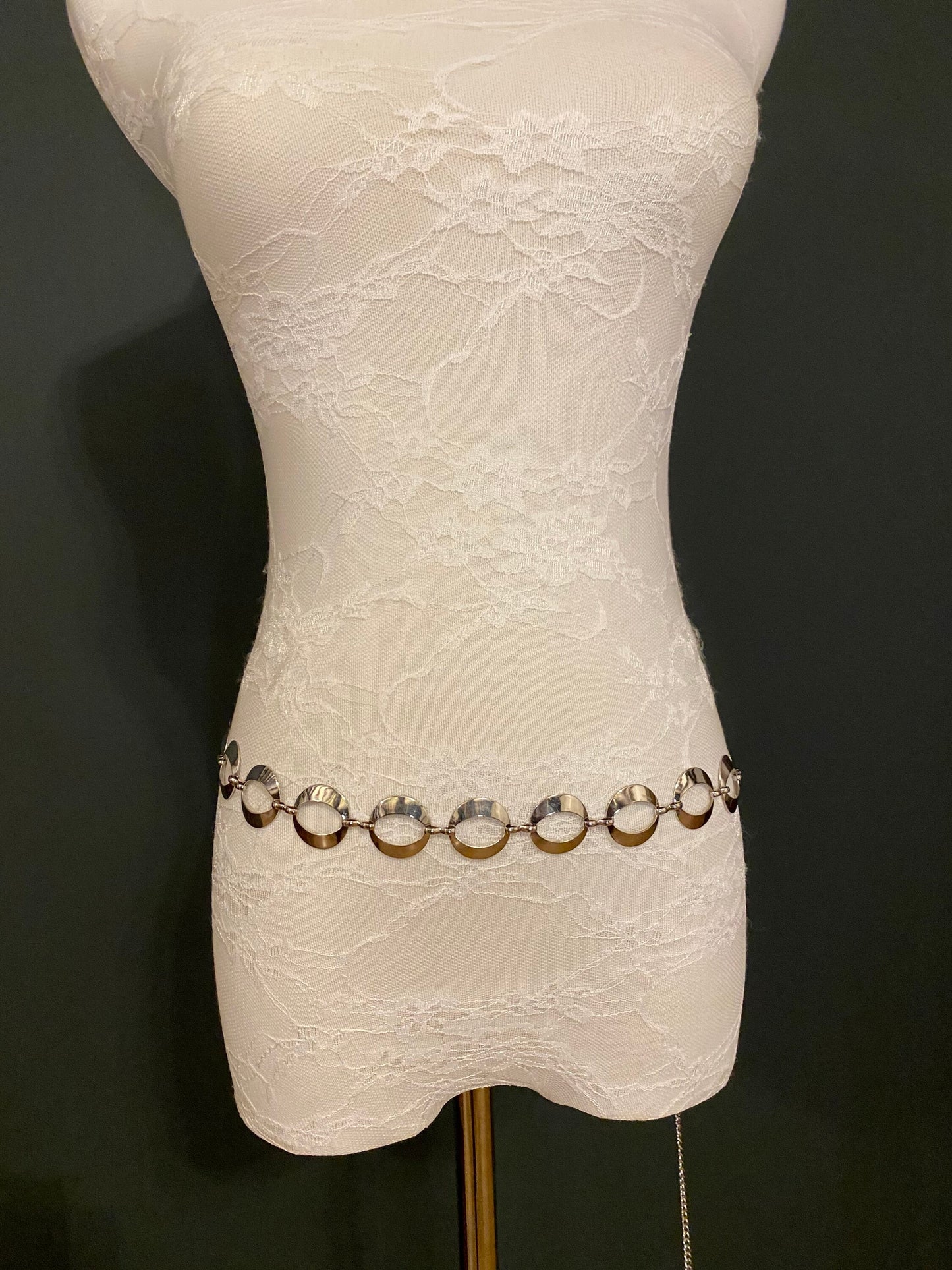 Belt, Ring Belt, Chain Ring Belt, Silver Belt, Metal Ring Belt, Handmade, Fashion Belt, Accessory, Swimwear, UK Sizes 2-36
