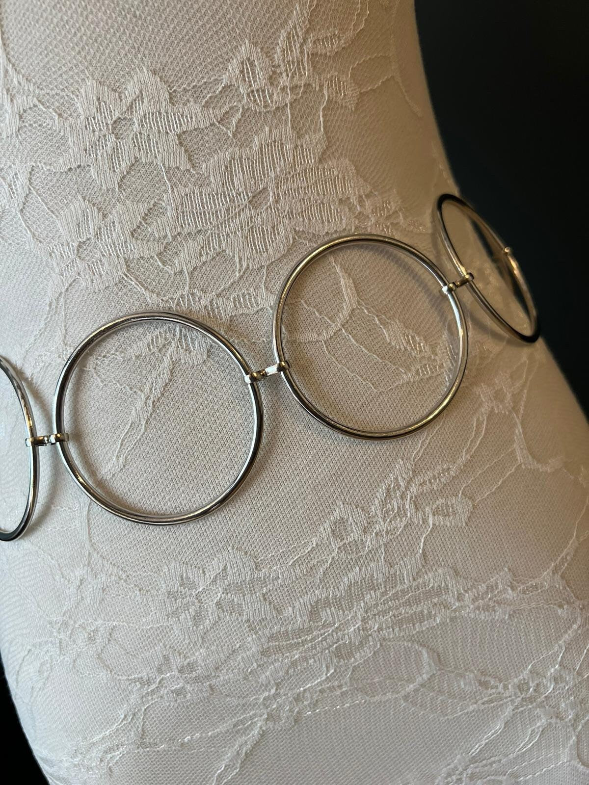 X-long Belt, Ring Belt, Silver Rings Belt, Chain Belt, Fashion Belt, 4cm Rings, 5cm Rings, 6cm Rings, UK Size 4-36