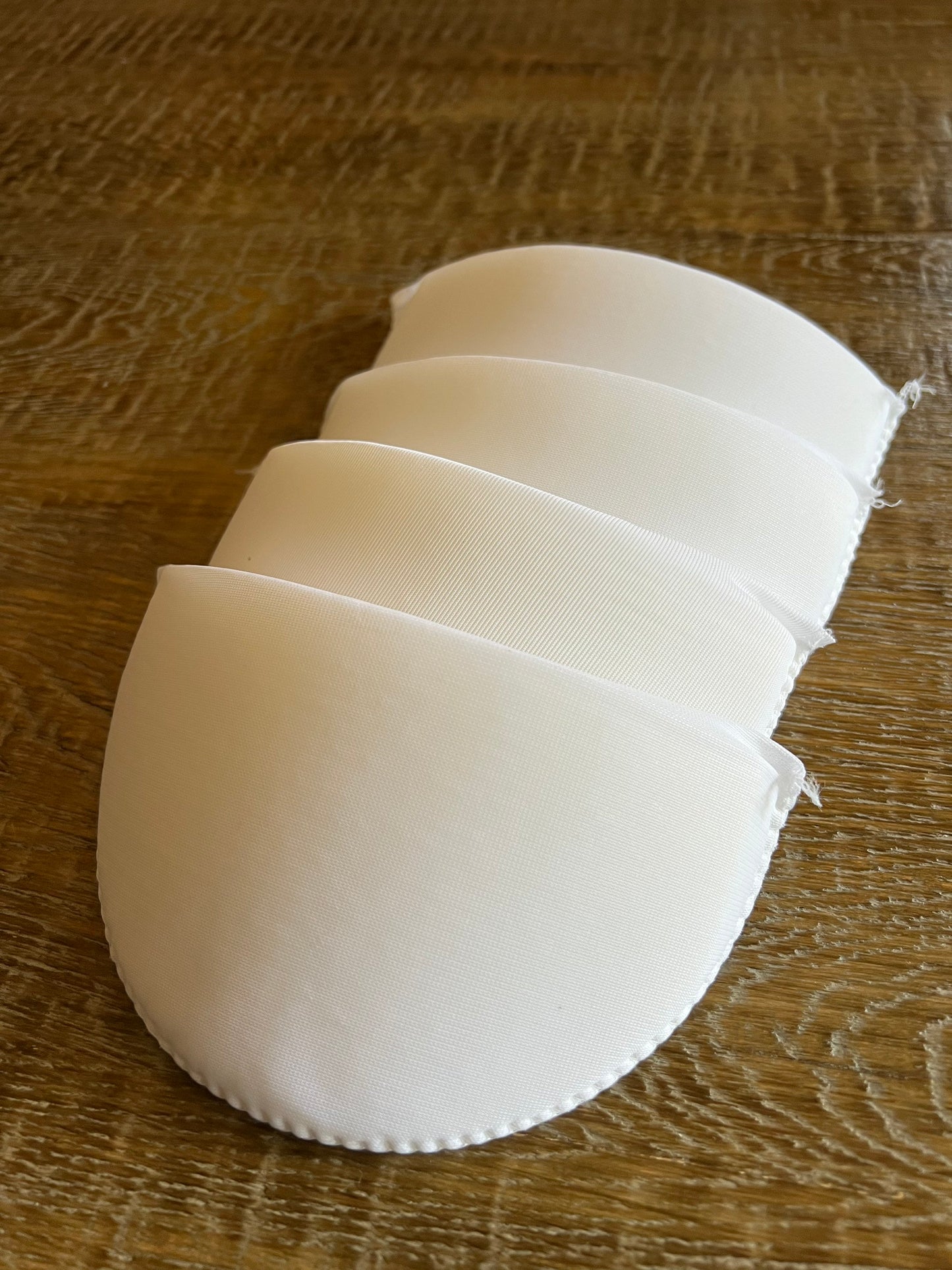 Deep Covered Foam Shoulder Pads, 2cm, 3cm Thickness, Black, Ivory, Blazer, Coat, Dress shoulder pads, 2cm & 3cm Depth, High Quality, UK Made
