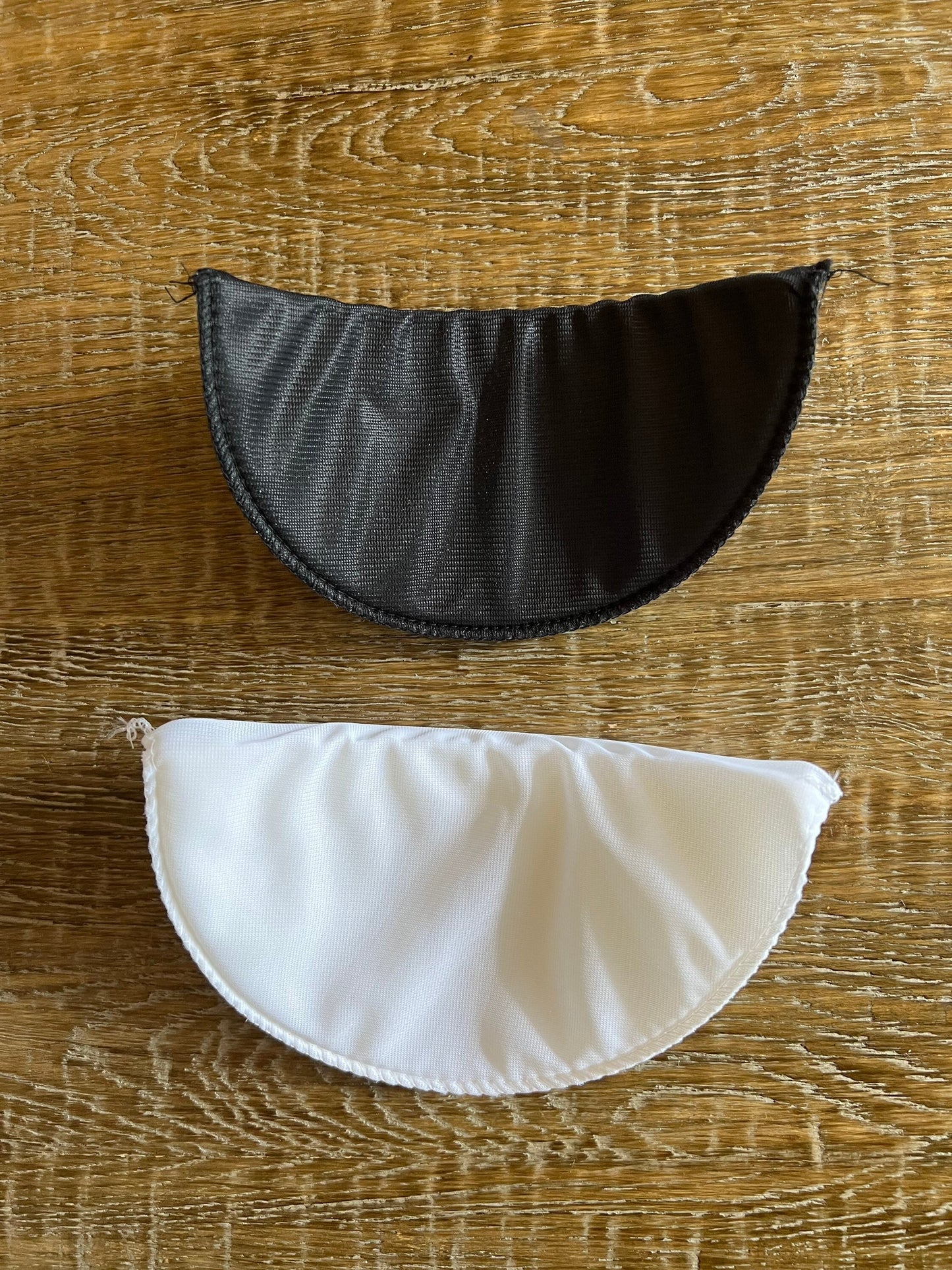 Deep Covered Foam Shoulder Pads, 2cm, 3cm Thickness, Black, Ivory, Blazer, Coat, Dress shoulder pads, 2cm & 3cm Depth, High Quality, UK Made