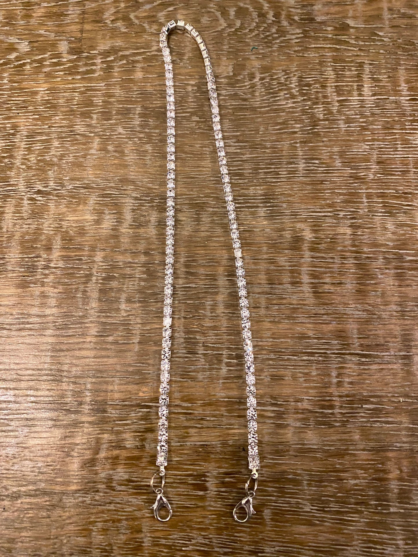 Diamanté Strap, Rhinestone Strap, Silver chain strap, 29cm (11.5”) Long, Rhinestone Strap, Bra Strap, Replacment Strap, Gold, Silver, Bags