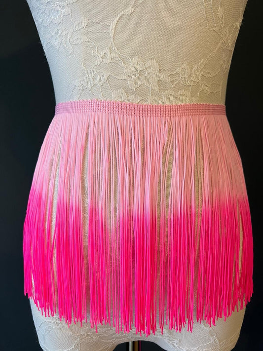 Ombre Tassel Fringe Trim, Two-Toned, 7.5" Wide, Per Yard
