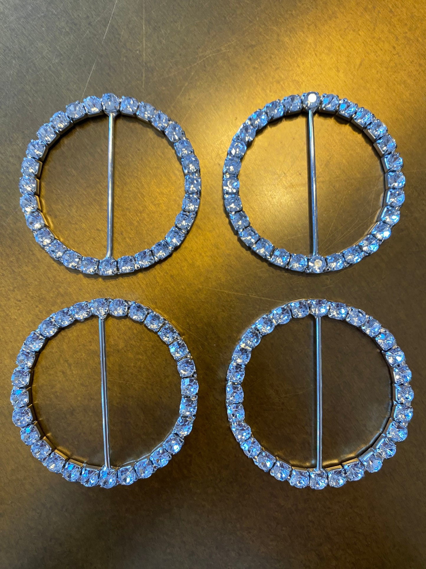 Diamanté Buckle, 2.5” Round Rhinestone Buckle, Silver Buckle, 6.5cm Buckles, Crafts, Dresses, Gift Box