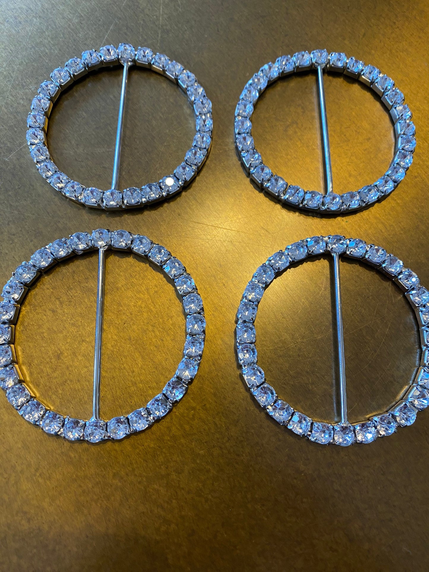 Diamanté Buckle, 2.5” Round Rhinestone Buckle, Silver Buckle, 6.5cm Buckles, Crafts, Dresses, Gift Box