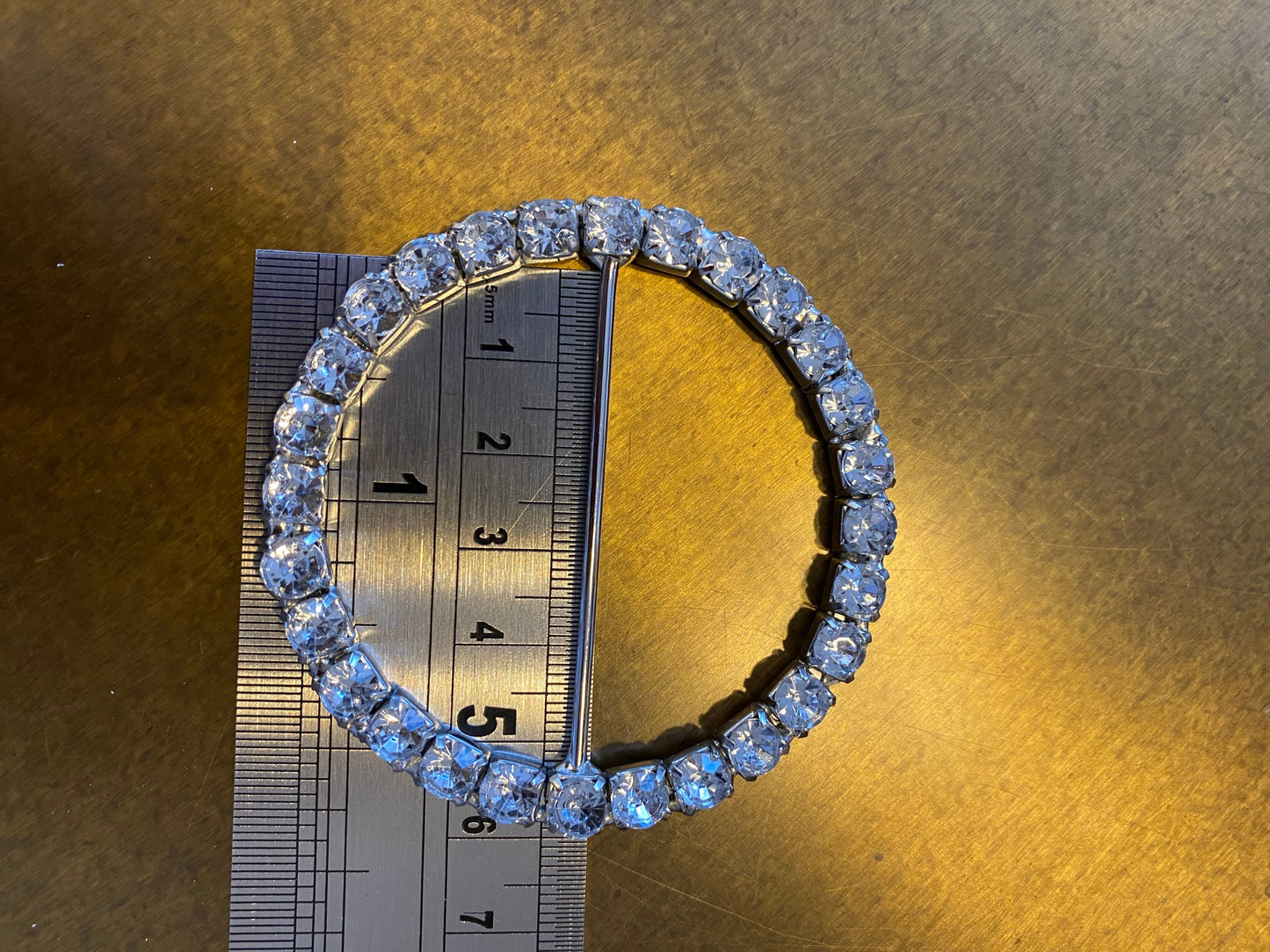 Diamanté Buckle, 2.5” Round Rhinestone Buckle, Silver Buckle, 6.5cm Buckles, Crafts, Dresses, Gift Box
