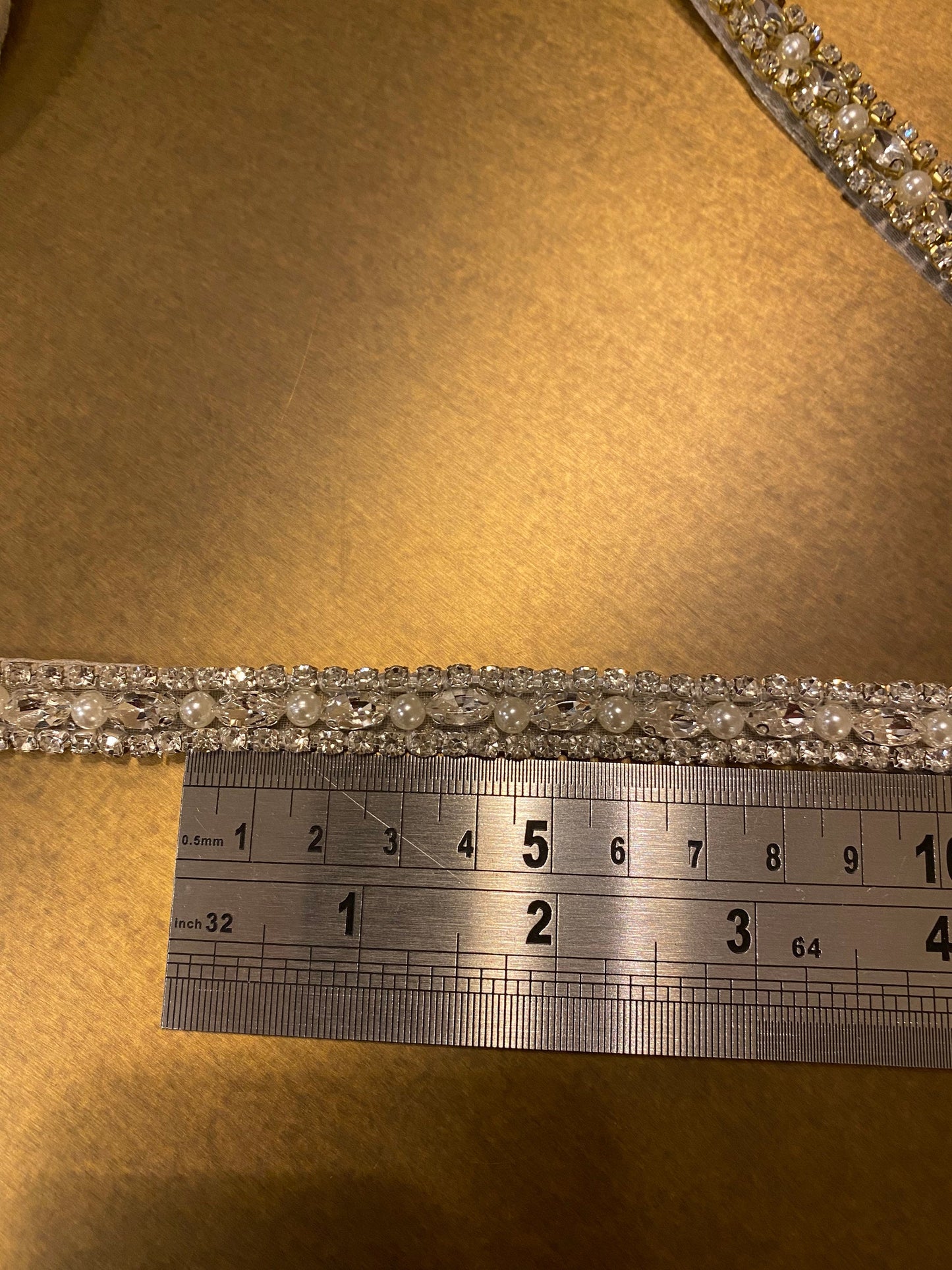 Loose Rhinestone Diamante Chain, Pearl & Rhinestone Trim, Wedding, Dresses, Belt Bridal Bead Appliqués, Silver, Gold, Heat Seal