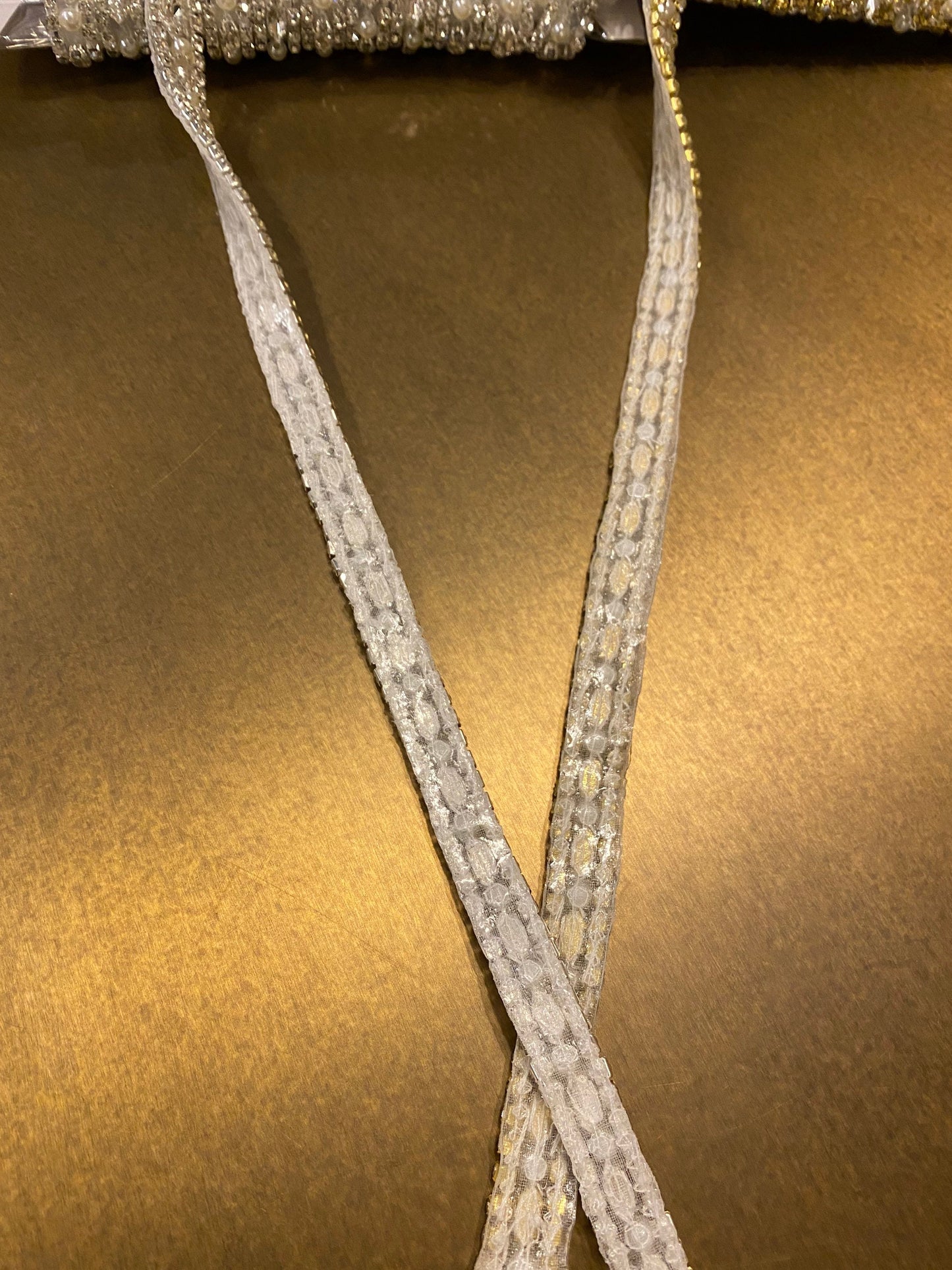 Loose Rhinestone Diamante Chain, Pearl & Rhinestone Trim, Wedding, Dresses, Belt Bridal Bead Appliqués, Silver, Gold, Heat Seal
