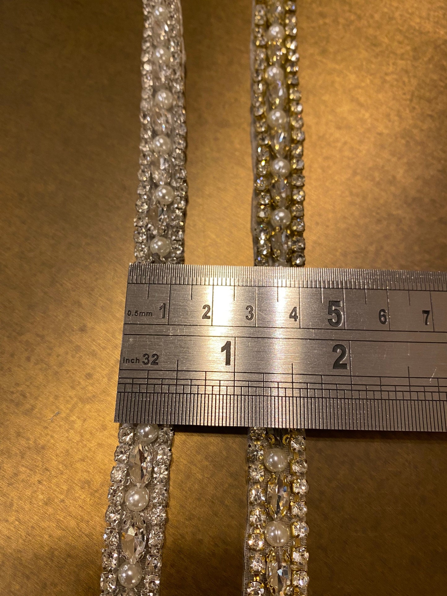 Loose Rhinestone Diamante Chain, Pearl & Rhinestone Trim, Wedding, Dresses, Belt Bridal Bead Appliqués, Silver, Gold, Heat Seal