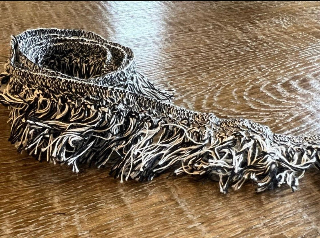 Monochrome Fringe Tape, 40mm Wide Soft Fringe
