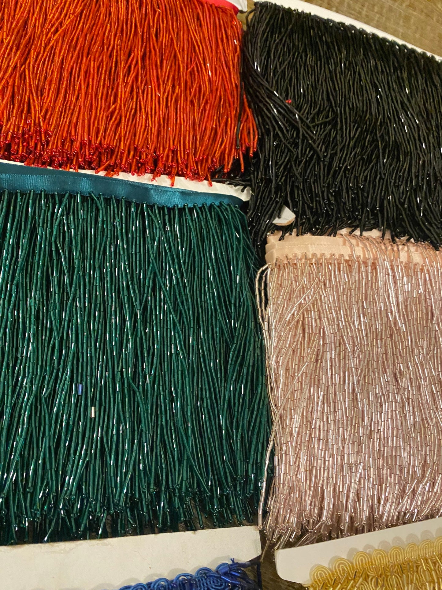 6” Long Beaded Fringe, High Quality Fashion Fringe, 6 colours, Dresses, bralets, tops, fringe tassel