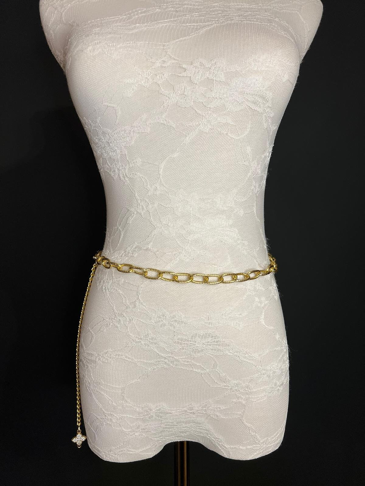 X-long Chain Belt, Gold Chain Belt, Fashion Belt, Fashion Accessory, UK sizes 4-34