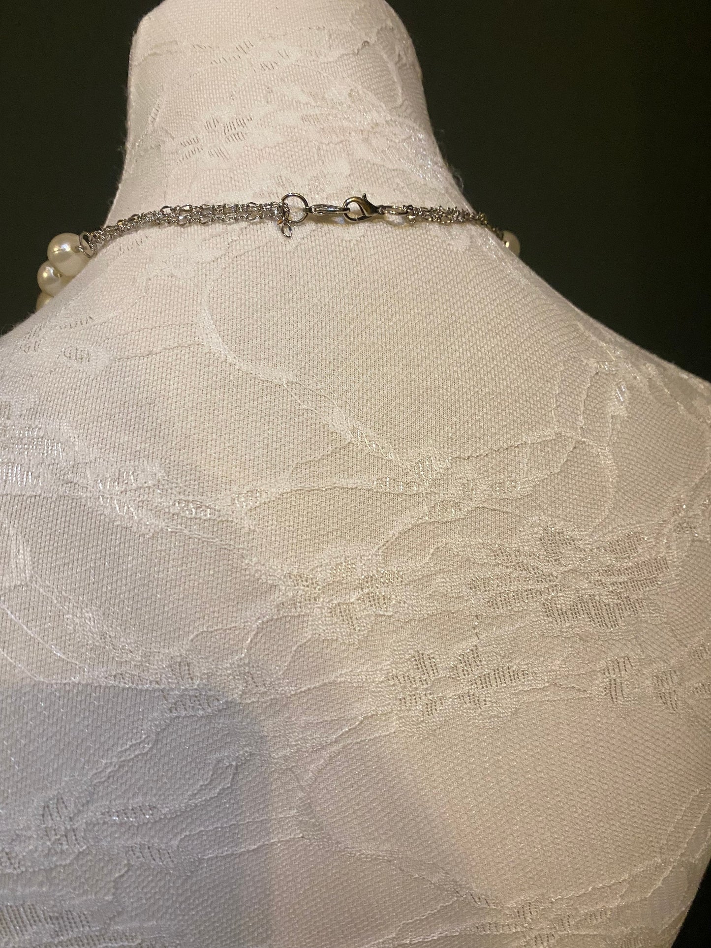 Silver Chain Pearl Y Necklace, Classic Fashion