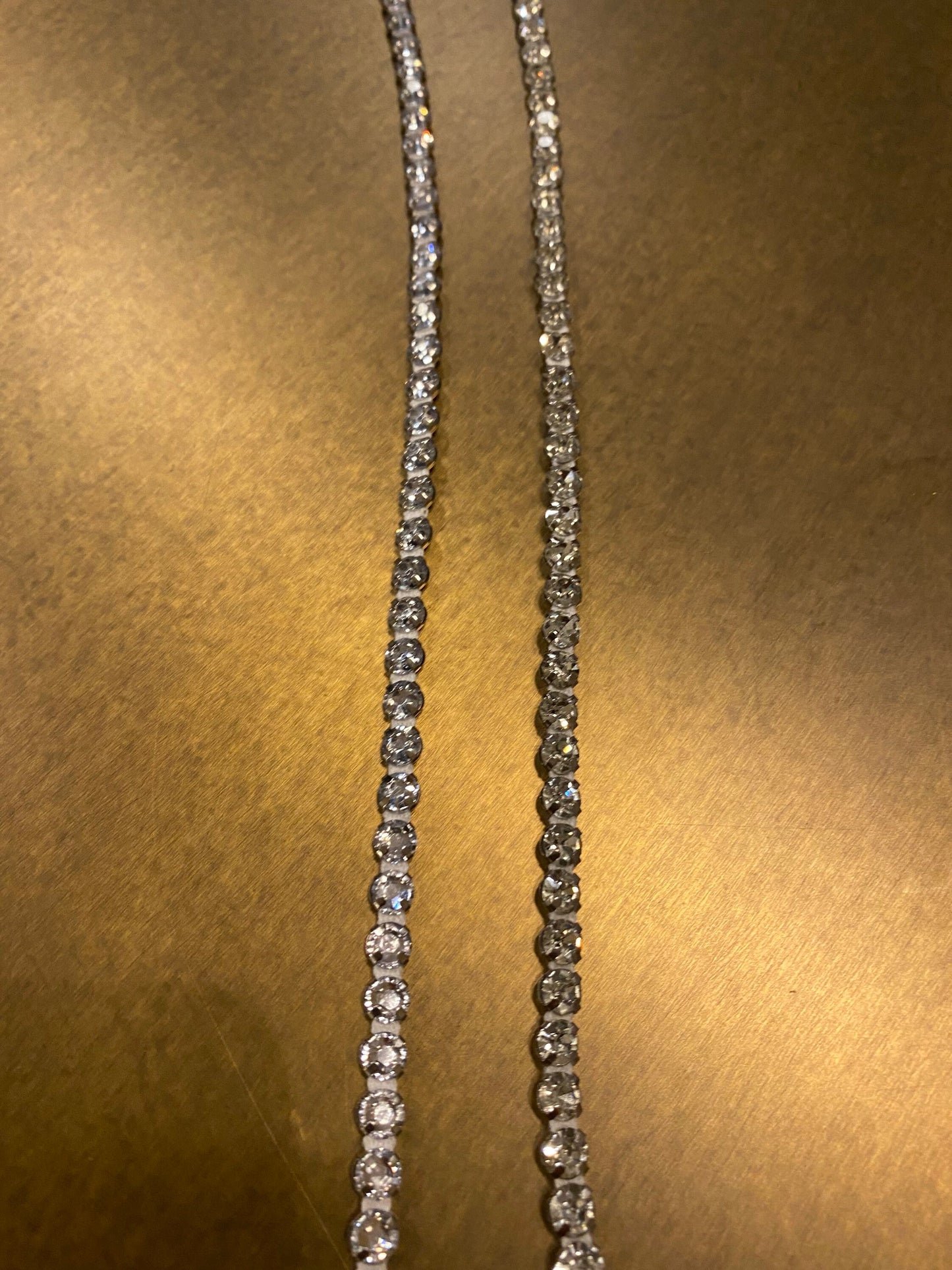 Diamante Rhinestone Trim on Cord, Sew-On Crystals