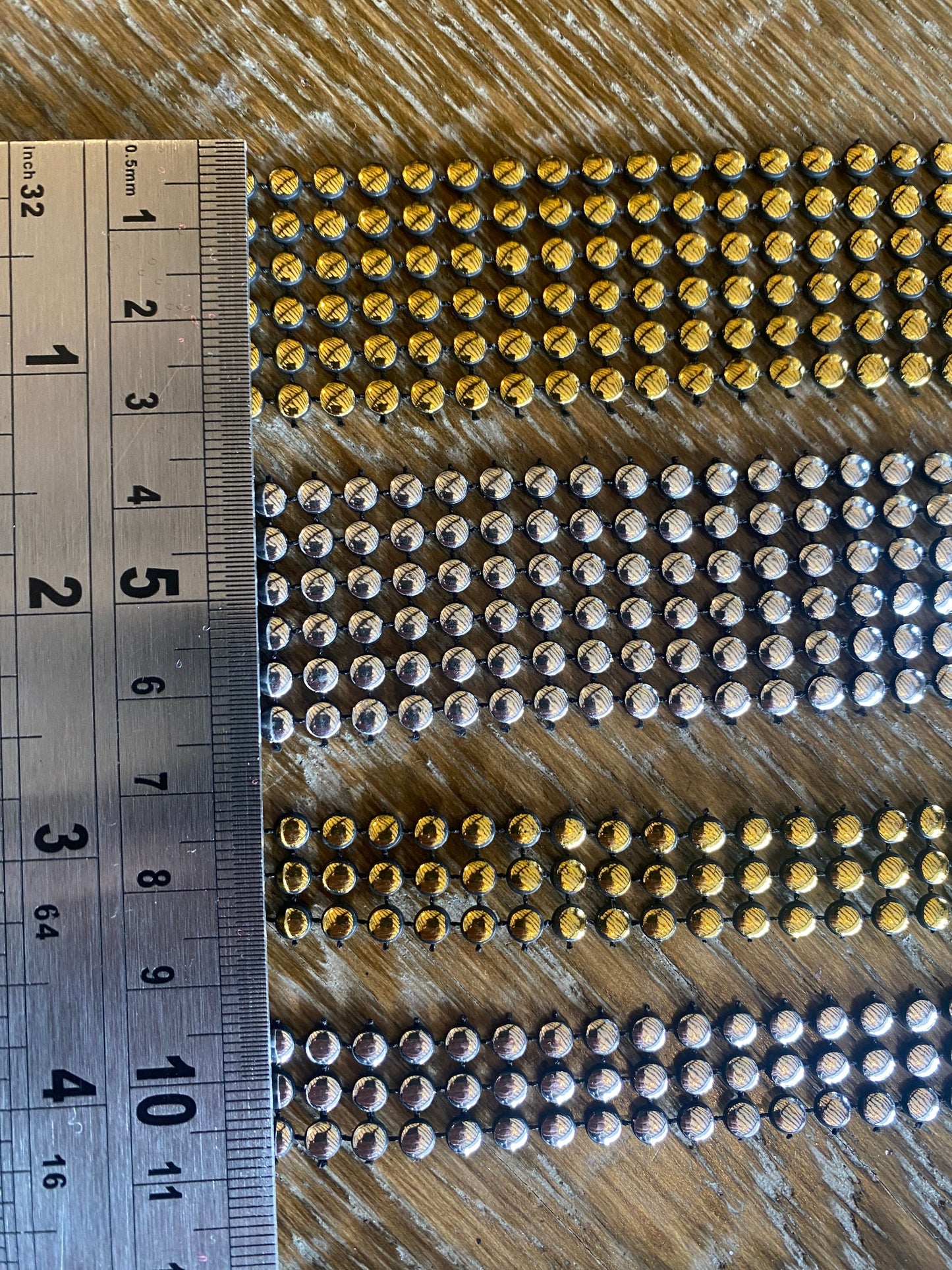 Stud Trim Tape - Gold & Silver 3 row or 6 row