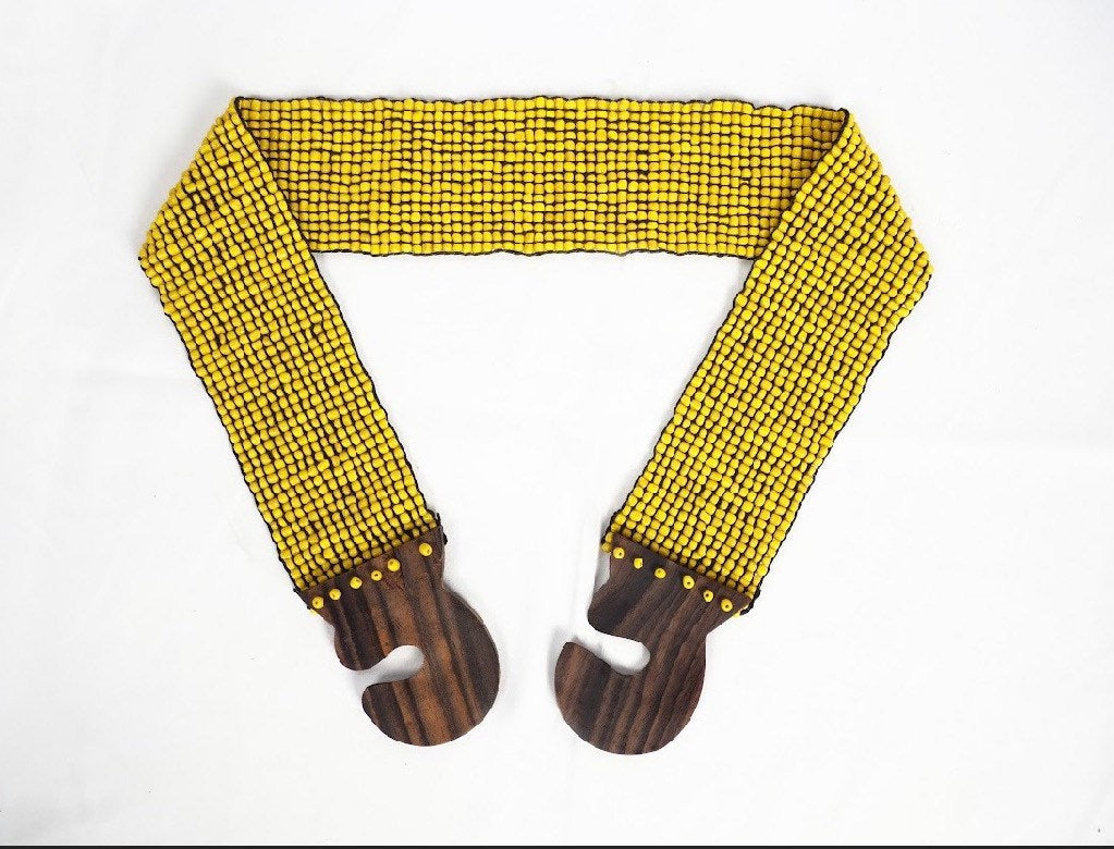 Belt, Handmade, Bohemian Elastic Belt, Hippie Elegant Belt, Ethically Made Belts, Wooden Belt, Stretchy Bead Belt, Fashion Belts