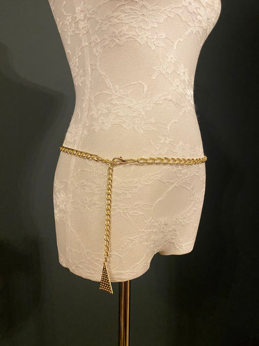 X-long Chain Belt, Gold Chain Belt, Fashion Belt, Fashion Accessory, UK sizes 4-32