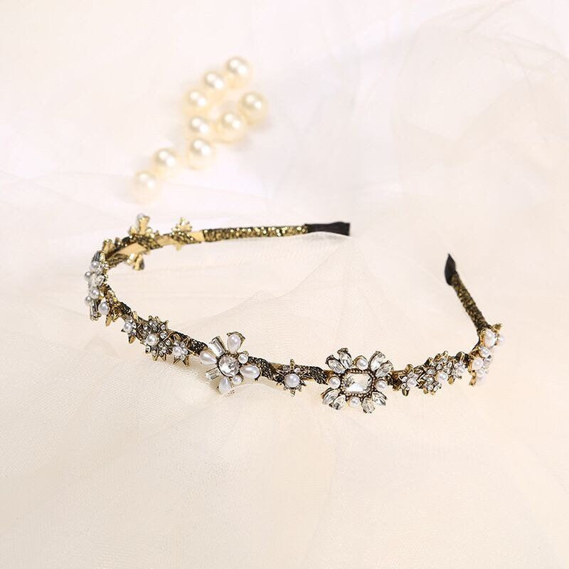 Princess Gemstone Headband, Jewelled Headband, Rhinestone Headband, Bridal, Weddings, Embellished Headband, Luxury Headband, Gift,FAN Design
