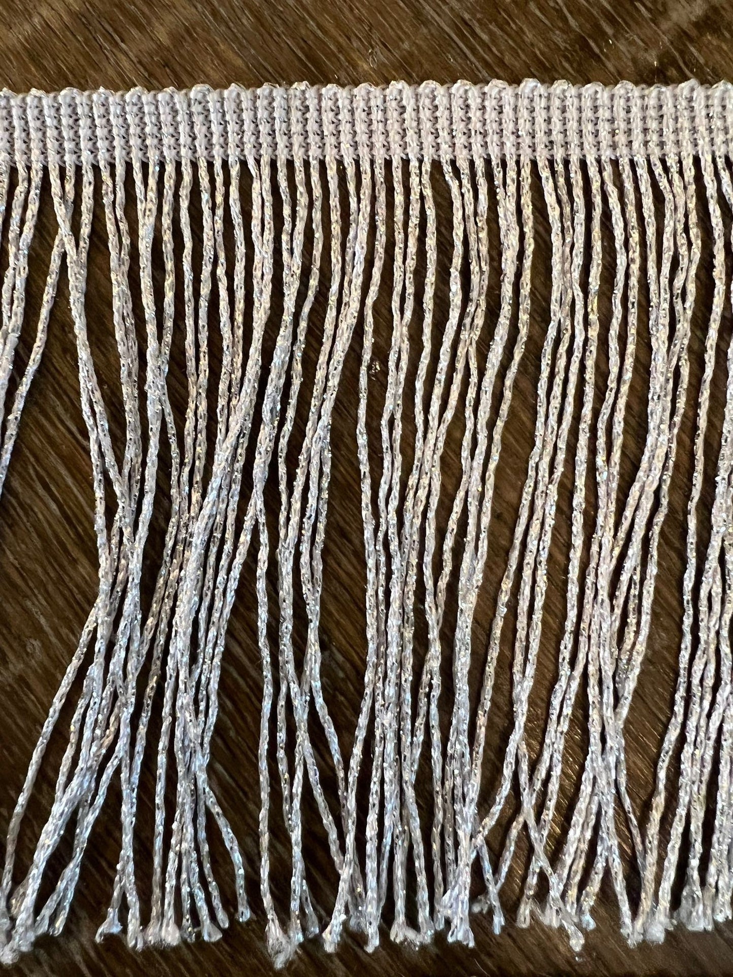 Lurex Fringe, 4” Wide, Fringe trimming, 10.5cm Wide Fringe, Silver, Gold