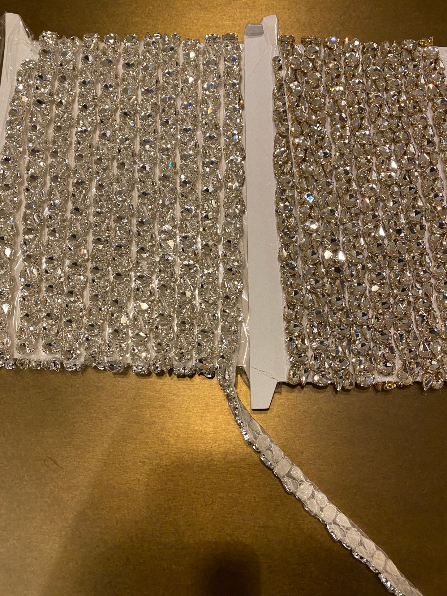 Loose Rhinestone Diamante Chain, Trim, Wedding, Dresses, Belt Bridal Bead Appliqués, Silver, Gold, Rose Gold, Heat Seal