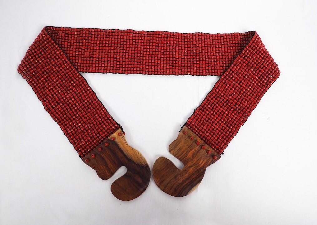 Boho Beaded Belt, Bohemian Belt, Boho Clothing, Hippie Elegant Belt, Ethically Made Belts, Wooden Belt, Stretchy Bead Belt, Fashion Belts