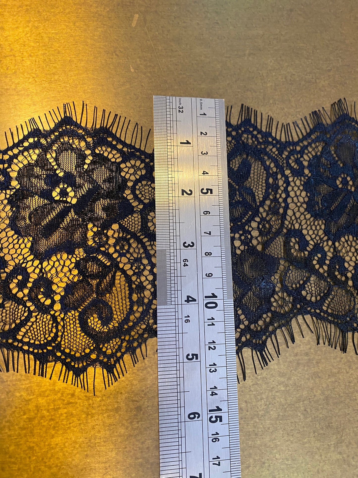 Black Eyelash Lace Trim, 5.5" Wide, Sewing Craft