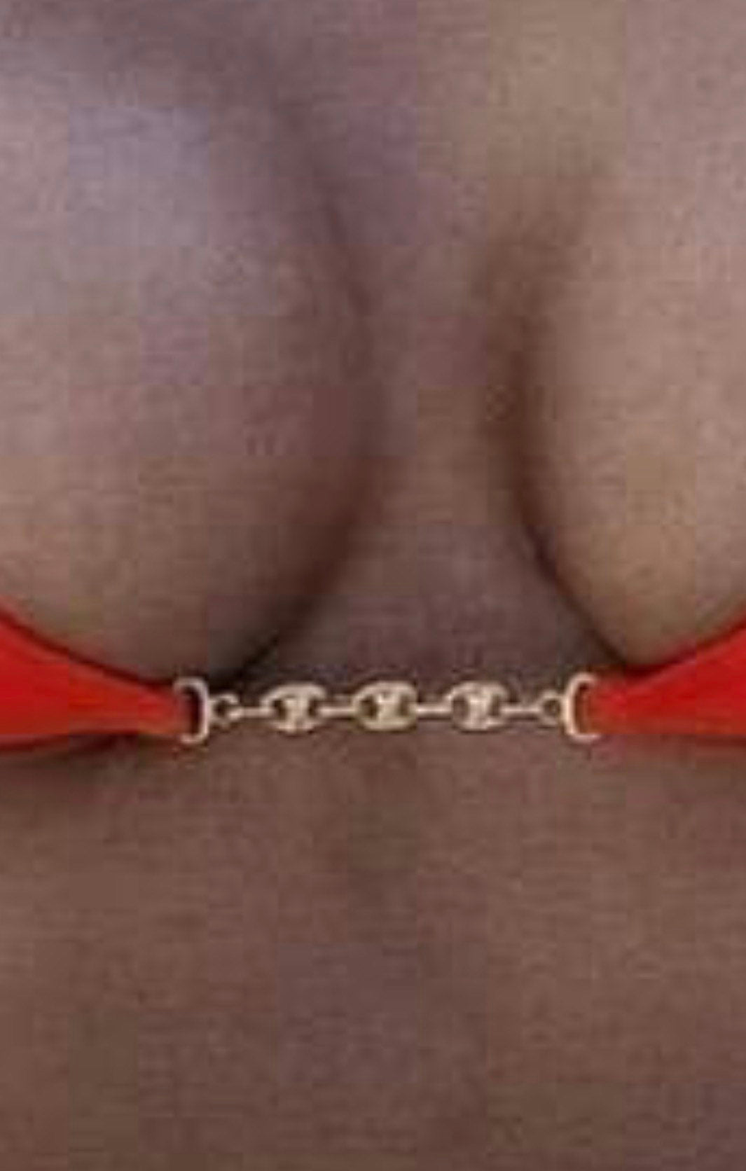 Sew On Coat Hanger, Swimwear Buckle, Bikini Buckles, Gold, Strong Copper, Hanging chain Loops, 5.2cm Long, Extra Strong Metal Sew On