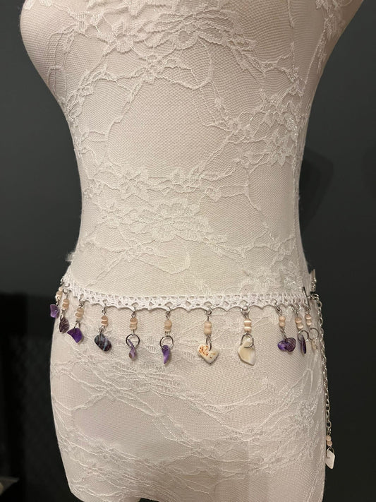 X-long Belt, Cotton Tape Shell Belt, Swimwear, Accessory, Fashion