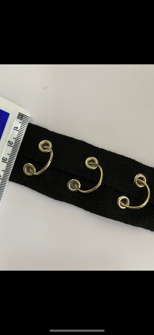 Cotton Eyelet Tape Connected with Rings, 2 rows Cotton Eyelet tape
