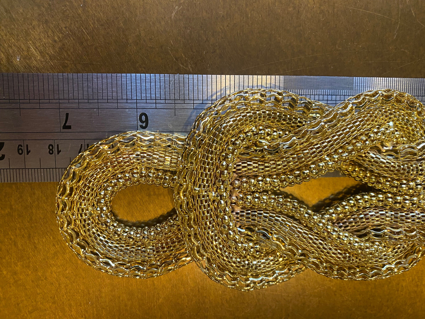 Gold Buckle, Infinity Gold Buckle, Premium Chain Buckle, 18cm x 7cm