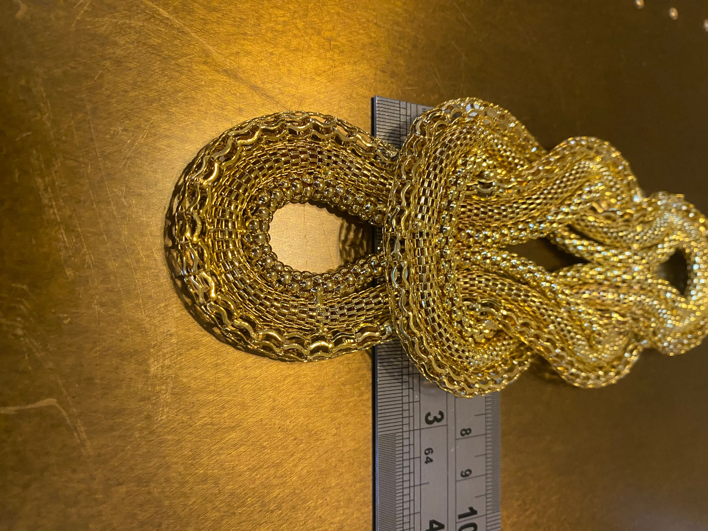 Gold Buckle, Infinity Gold Buckle, Premium Chain Buckle, 18cm x 7cm