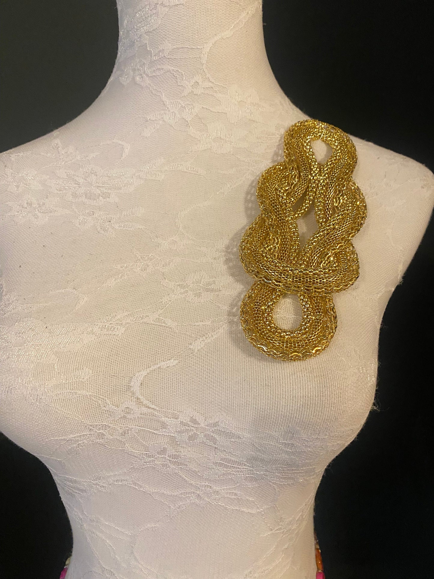 Gold Buckle, Infinity Gold Buckle, Premium Chain Buckle, 18cm x 7cm