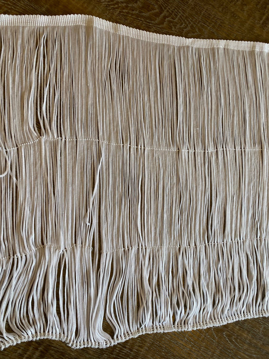 16” wide Fringe, Wide Fringe, 16” Long Fringe, Skirts, Dress, Lamps, furnishings, Ivory Fringe, Dense fringe