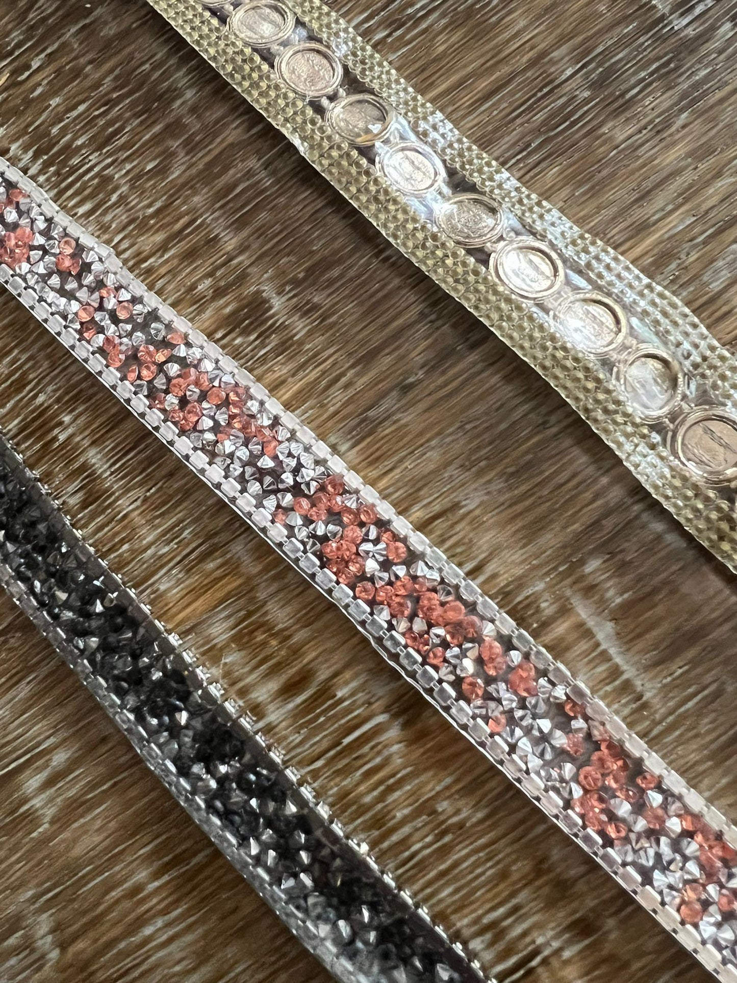 Diamanté Rhinestone Jewel Tape with Glue, Hot Fix Rhinestones with Glue, Easy Iron on Rhinestones, 22mm, 15mm