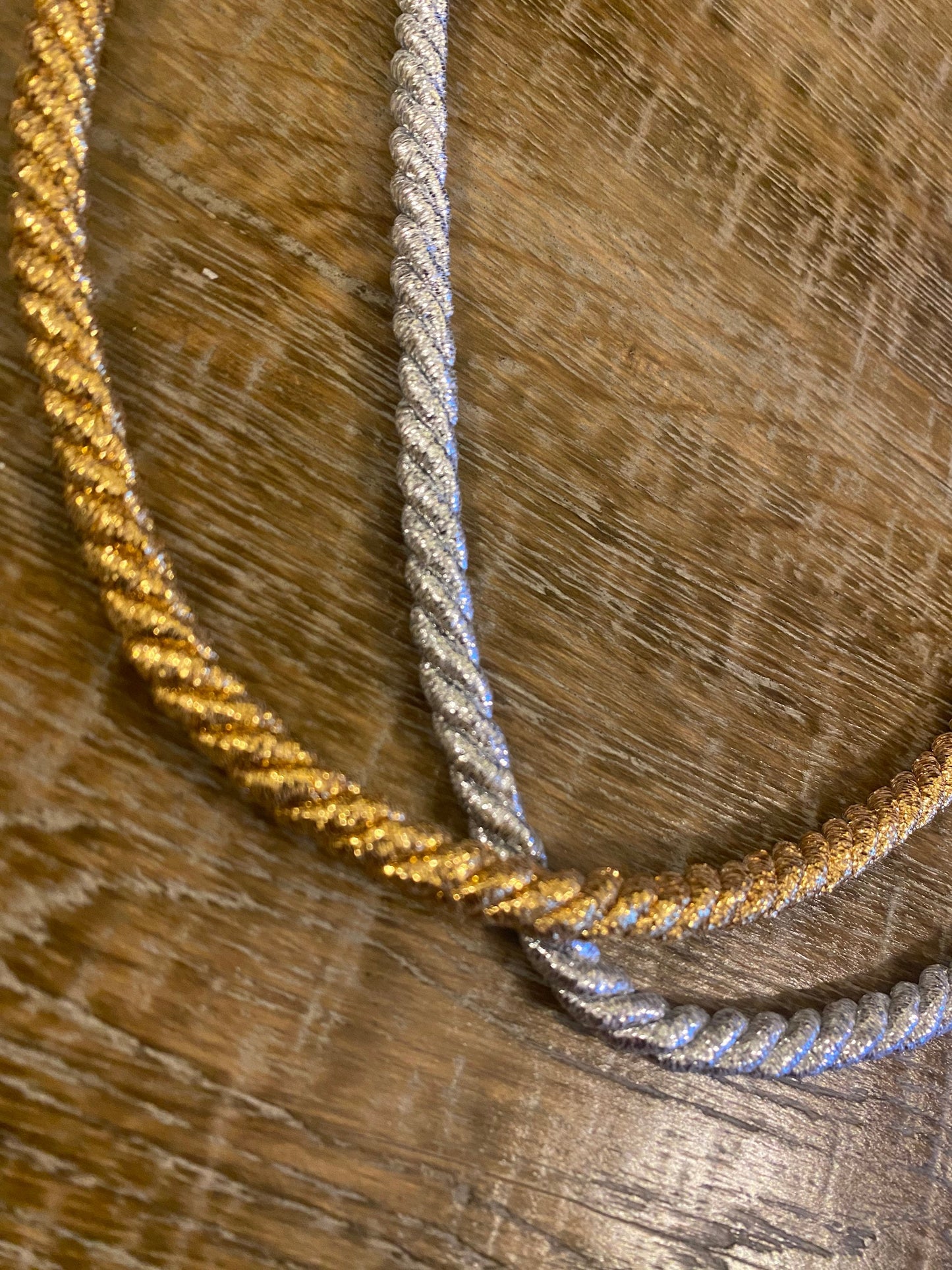 Lurex cord, Silver Lurex, Gold Lurex, 8mm Thick Cord