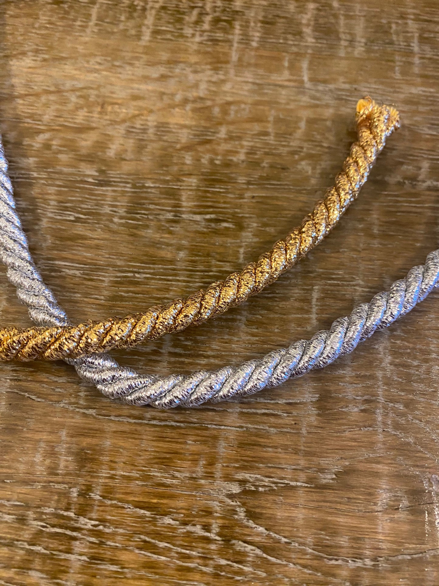 Lurex cord, Silver Lurex, Gold Lurex, 8mm Thick Cord