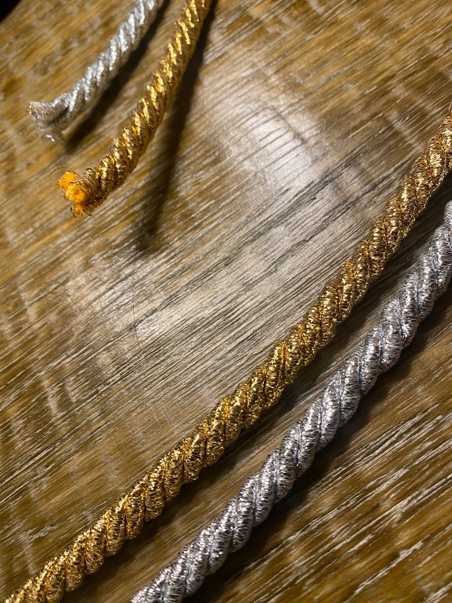 Lurex cord, Silver Lurex, Gold Lurex, 8mm Thick Cord