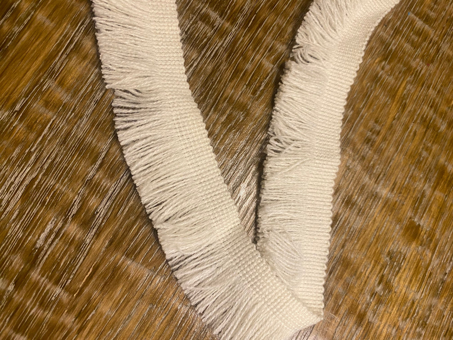 Ivory Fringe Trim, Dense Woven Fabric, UK Made