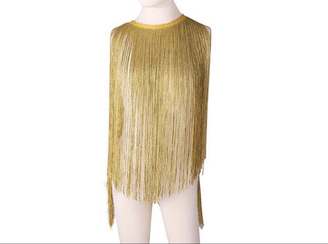 50cm Long Lurex Fringe, Silver Fringe, Gold Fringe, Silver Lurex, Gold Lurex, Tops, dresses, dance, costumes, FAN Design