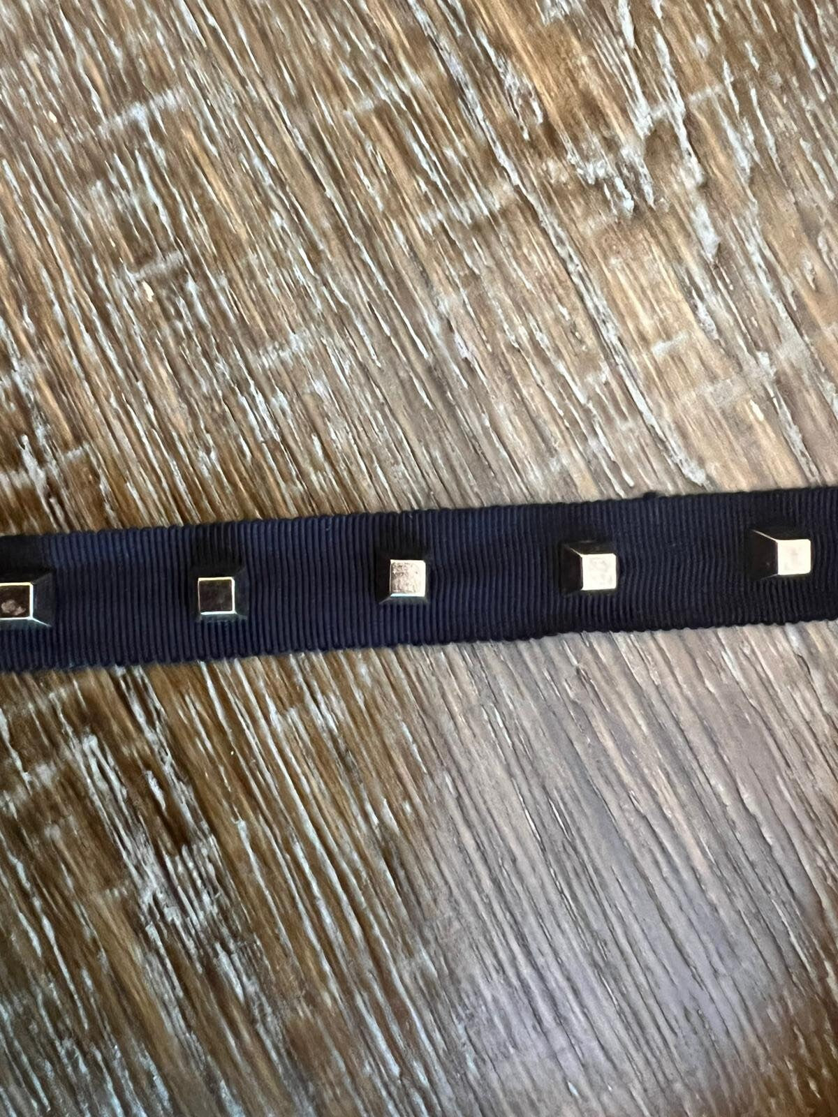 Gold Square Studded Tape, Black Trim (18mm Wide)
