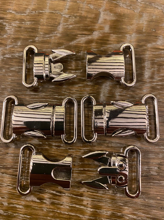 Silver Spring Loaded Buckle Clasp, Handbag & Belt Hardware (3.5cmx2cm)