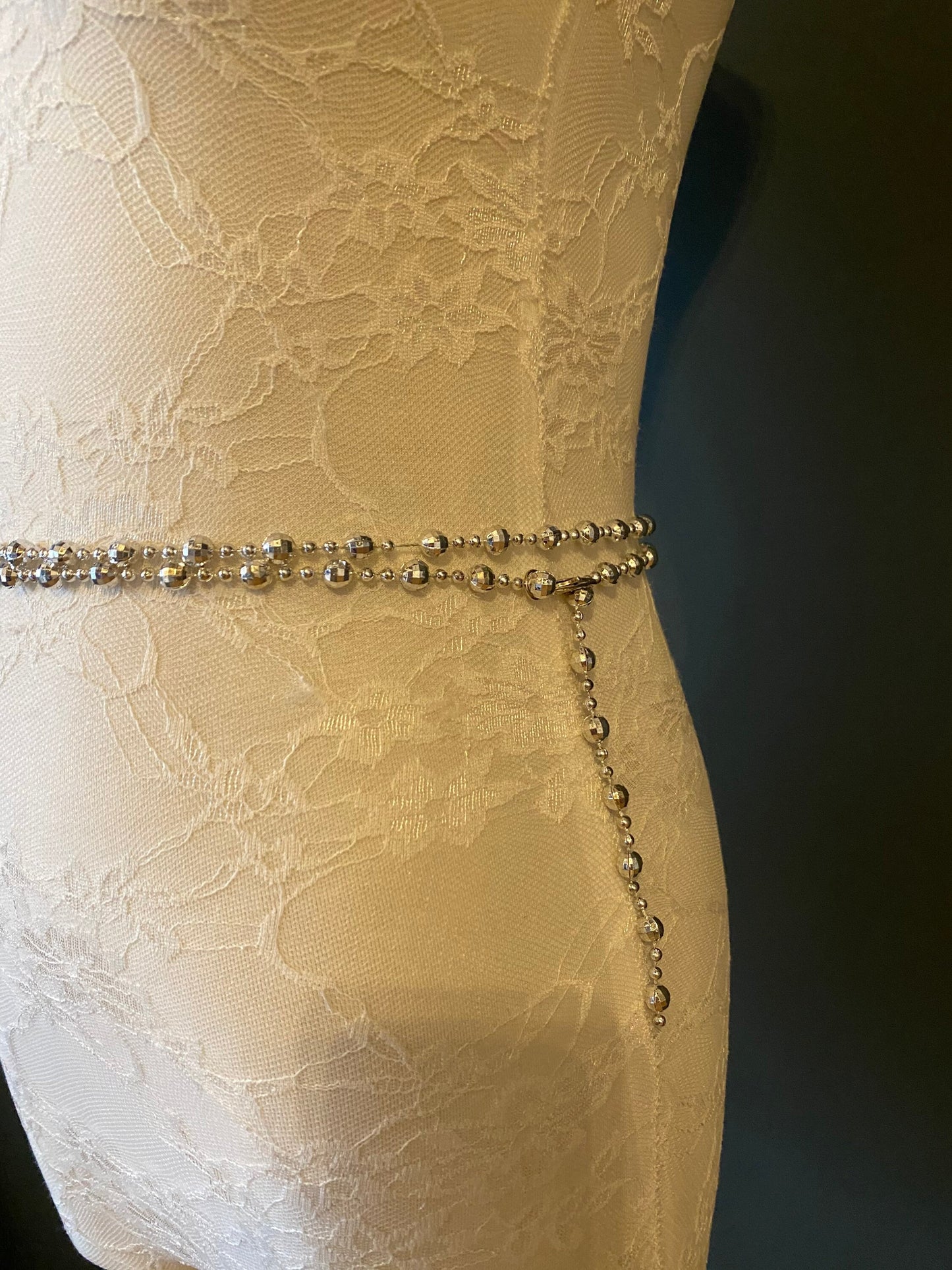 Beaded Chain Belt, Silver Beads Chain, Black Beads Chain, Gold Bead Chain, Teen Sizes, Plus Sizes, 18”-60”