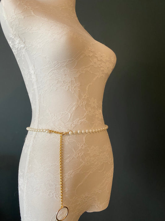 X-long Pearl Bead Belt, Elegant Pearl Belt, Swimwear, Dress, Accessory, fashion bel, FAN Fashion