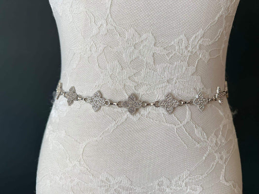 X-long Belt, Rhinestone Chain Belt, Fashion Belt, Vintage Style Belt, Diamanté Chain Belt, Belt Accessory, FAN Fashion Exclusive