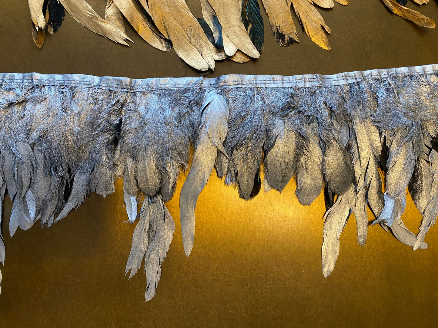 Feather Trimming, Gold, Silver Feathers, Costumes, Dresses, Crafts, Home Decor, Apparel