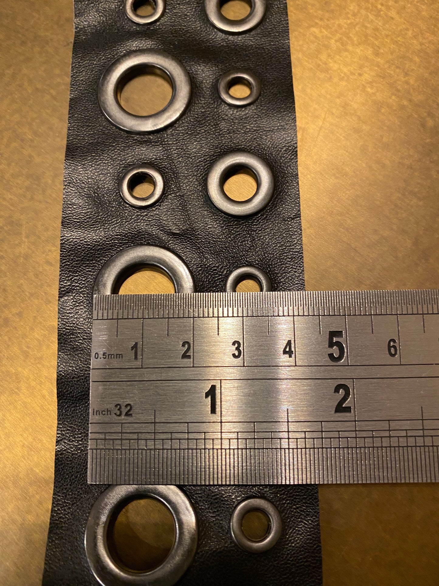 Eyelet Tape, Black, Gunmetal Eyelets, 2” Wide Tape, Trimming,